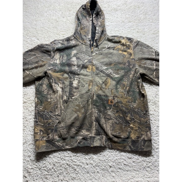 Carhartt Other - Carhartt Hoodie Sweatshirt 3XL Full Zipper Fleece Realtree Camo